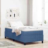Vidaxl platform bedframe blauw 90 x 190 cm katoen stof