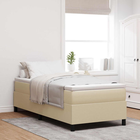 Vidaxl platform bedframe grijs groen 100 x 200 cm katoen stof