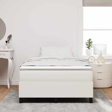 Vidaxl platform bedframe crème 120 x 190 cm katoen stof