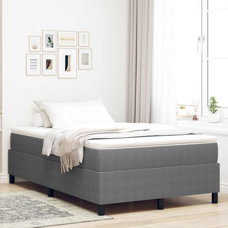 Vidaxl platform bedframe lichtgrijs 120 x 200 cm katoen stof