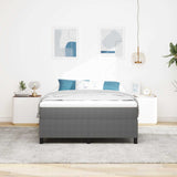 Vidaxl platform bedframe lichtgrijs 140 x 200 cm katoen stof