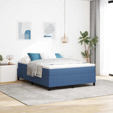 Vidaxl platform bedframe blauw 160 x 200 cm katoen stof