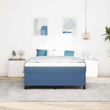 Vidaxl platform bedframe blauw 160 x 200 cm katoen stof