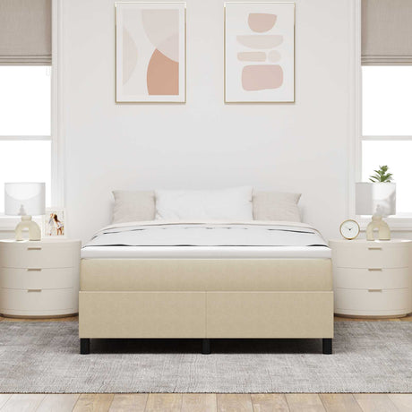 Vidaxl platform bedframe grijs groen 160 x 200 cm katoen stof