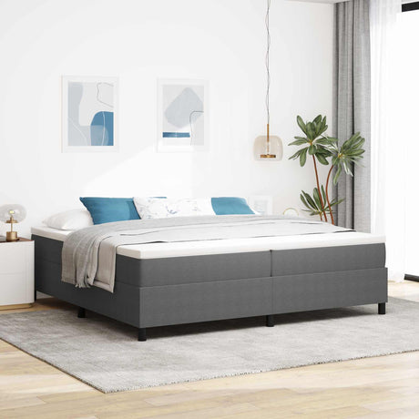 Vidaxl platform bedframe lichtgrijs 200 x 200 cm katoen stof