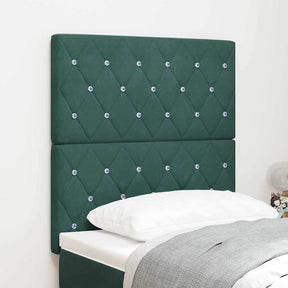 Vidaxl hoofdbord donkergroen 80 cm fluweel