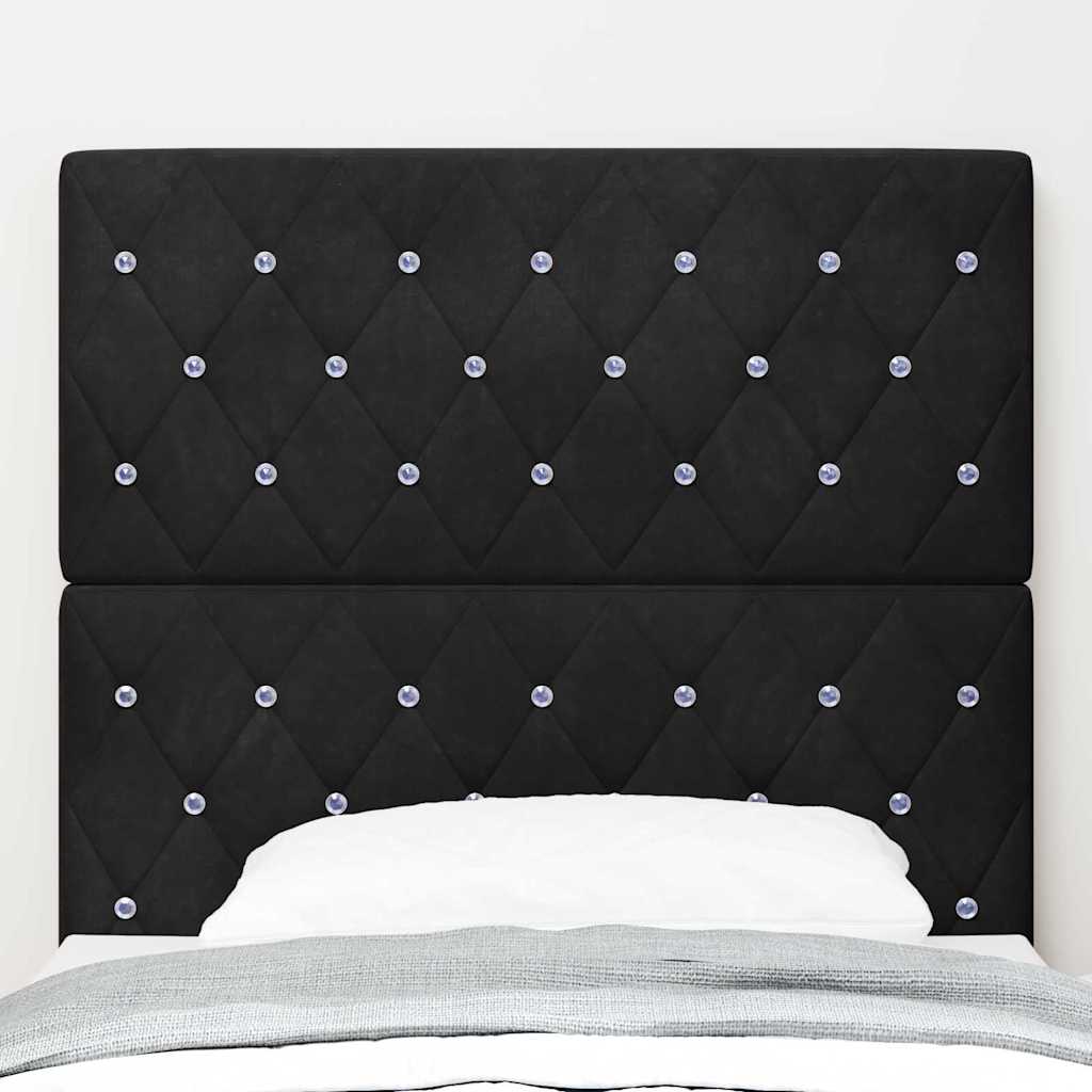 Vidaxl hoofdbord zwart 90 cm fluweel