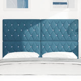 Vidaxl hoofdbord donkerblauw 144 cm fluweel