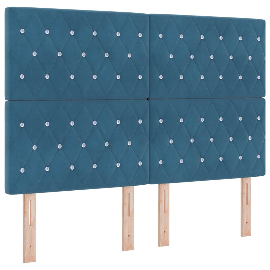 Vidaxl hoofdbord donkerblauw 144 cm fluweel
