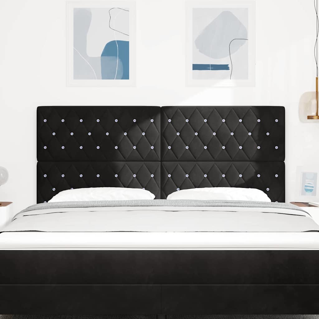 Vidaxl hoofdbord zwart 180 cm fluweel