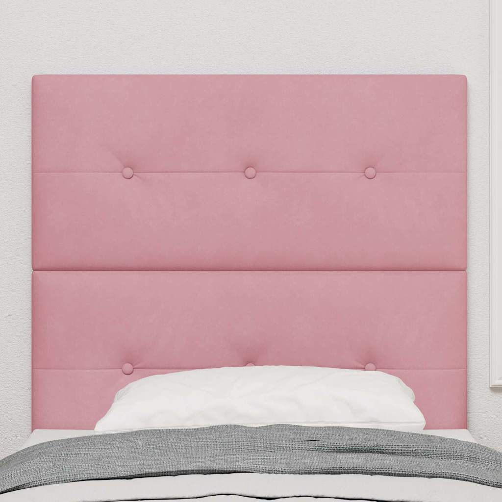 Vidaxl hoofdbord roze 80 cm fluweel