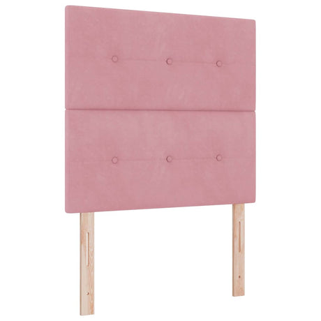 Vidaxl hoofdbord roze 90 cm fluweel