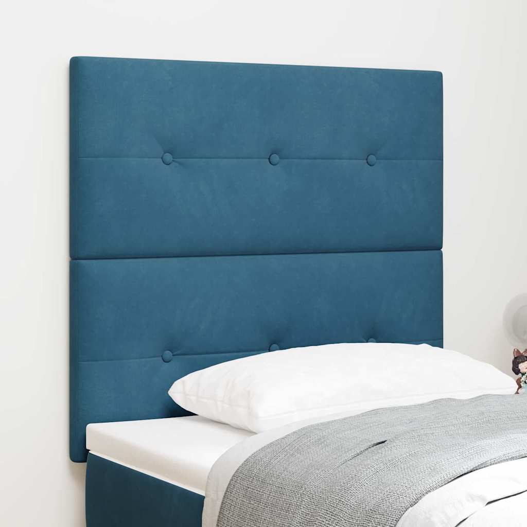 Vidaxl hoofdbord donkerblauw 100 cm fluweel