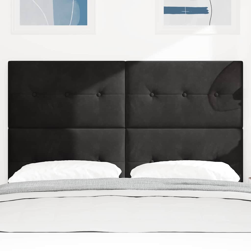 Vidaxl hoofdbord zwart 160 cm fluweel
