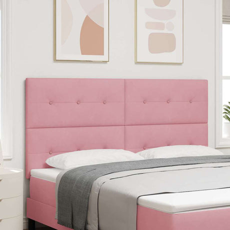 Vidaxl hoofdbord roze 180 cm fluweel