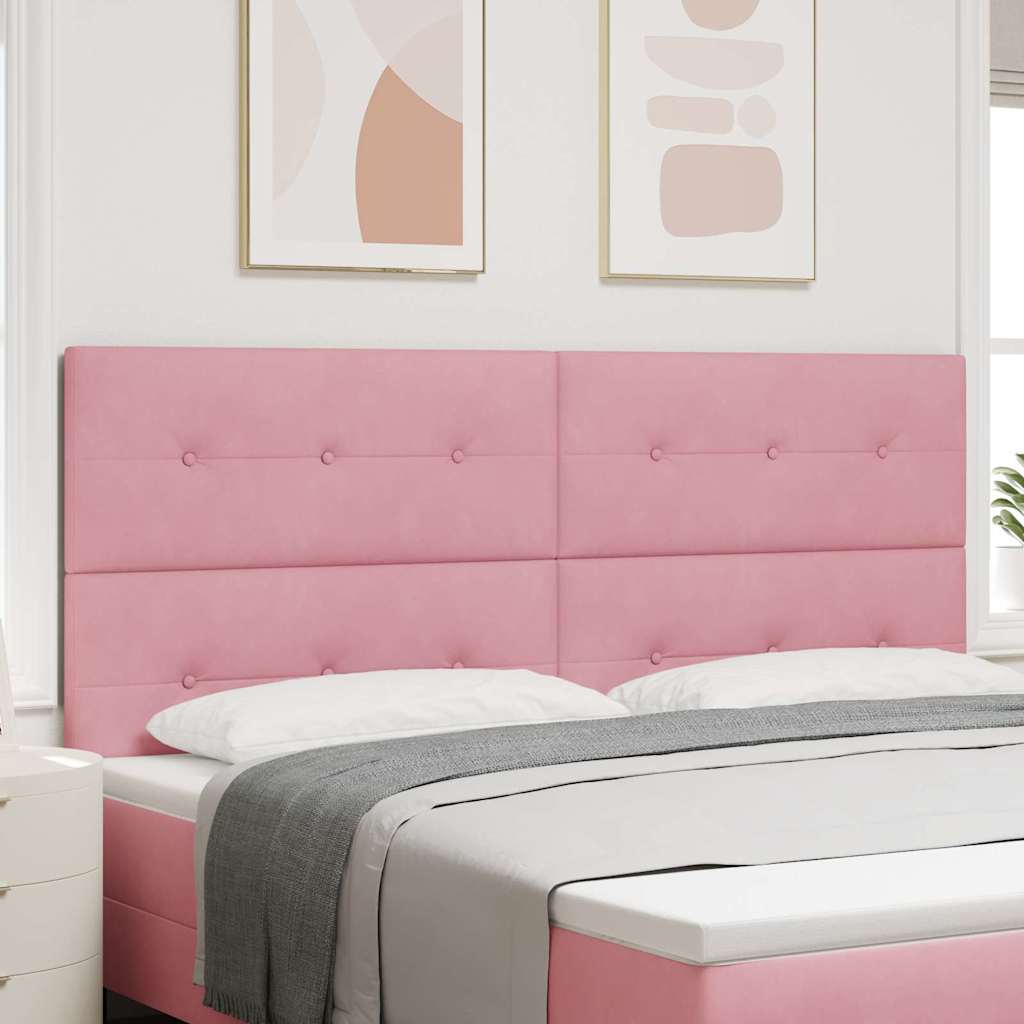 Vidaxl hoofdbord roze 200 cm fluweel