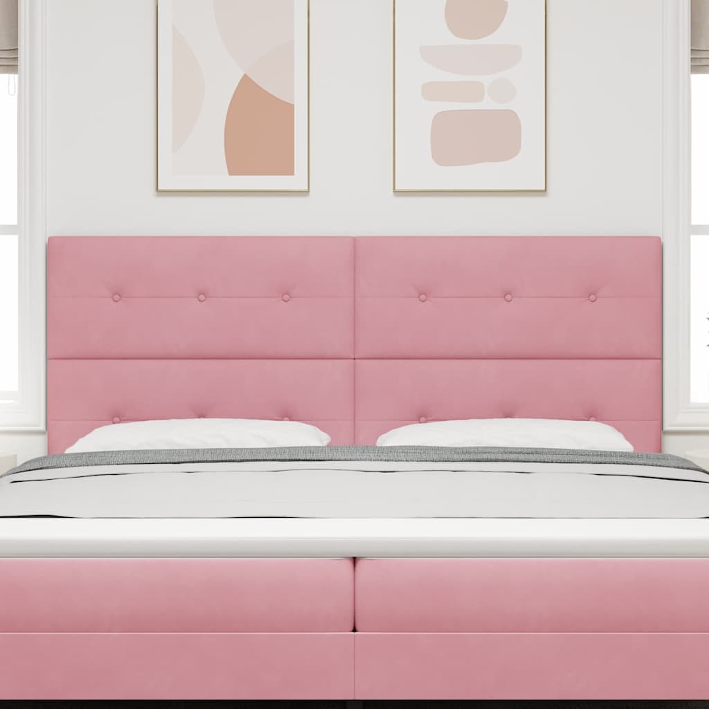 Vidaxl hoofdbord roze 200 cm fluweel