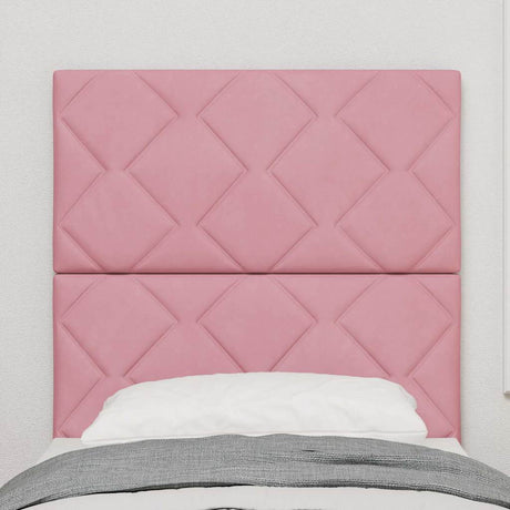 Vidaxl hoofdbord roze 80 cm fluweel