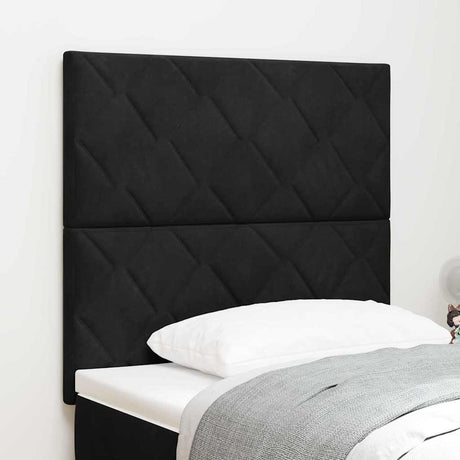 Vidaxl hoofdbord zwart 90 cm fluweel