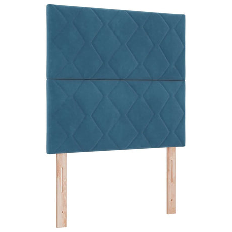 Vidaxl hoofdbord donkerblauw 90 cm fluweel