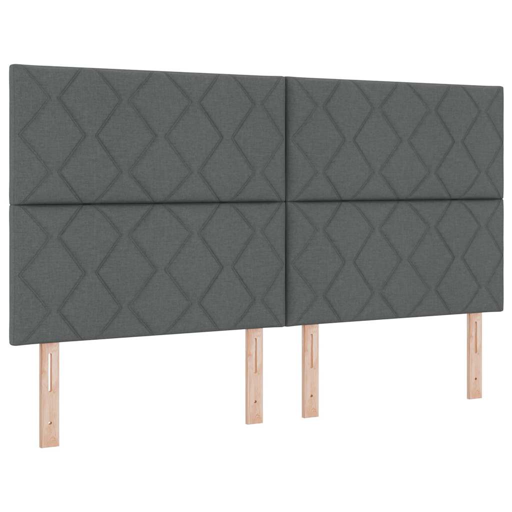 Vidaxl hoofdbord donkergrijs 180 cm stof