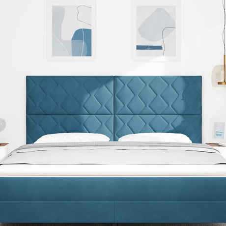 Vidaxl hoofdbord donkerblauw 180 cm fluweel