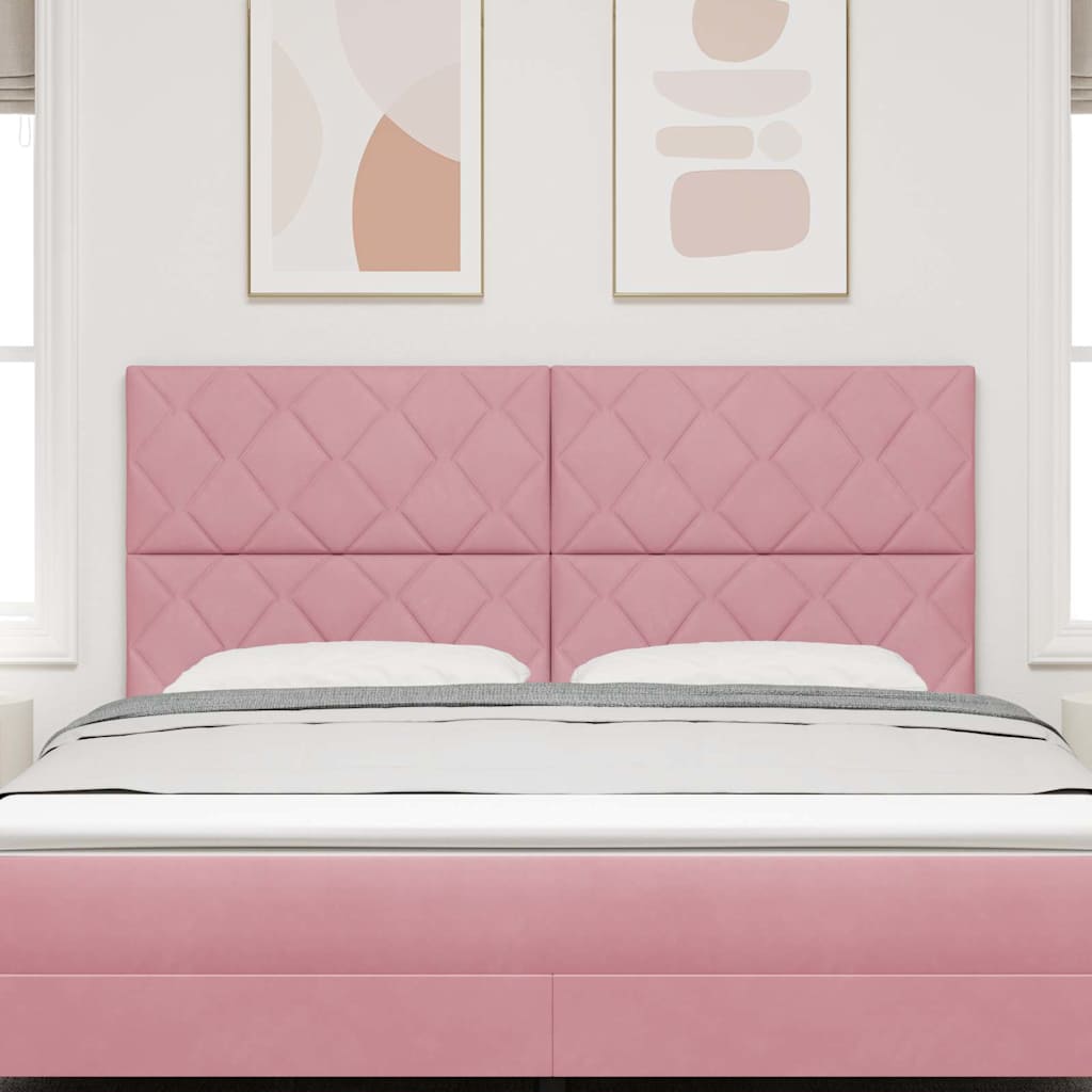 Vidaxl hoofdbord roze 180 cm fluweel
