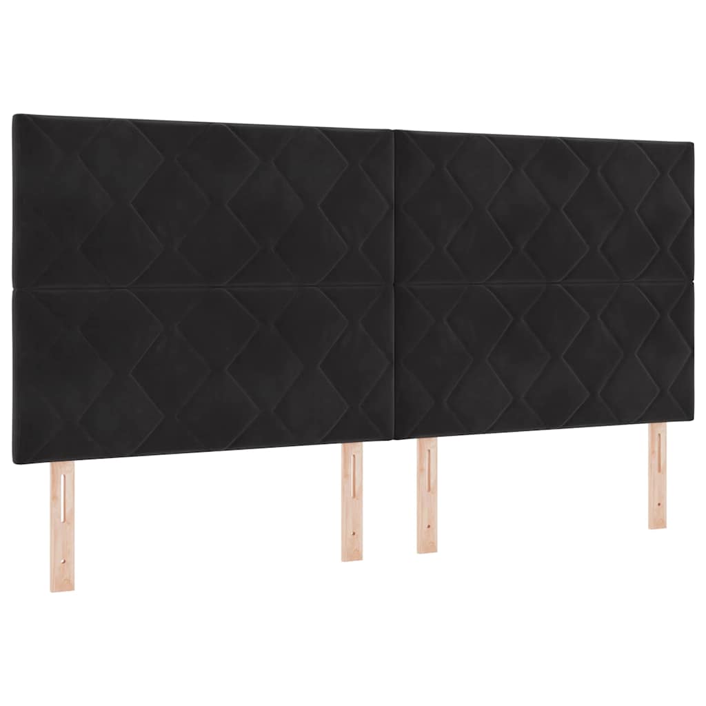 Vidaxl hoofdbord zwart 200 cm fluweel