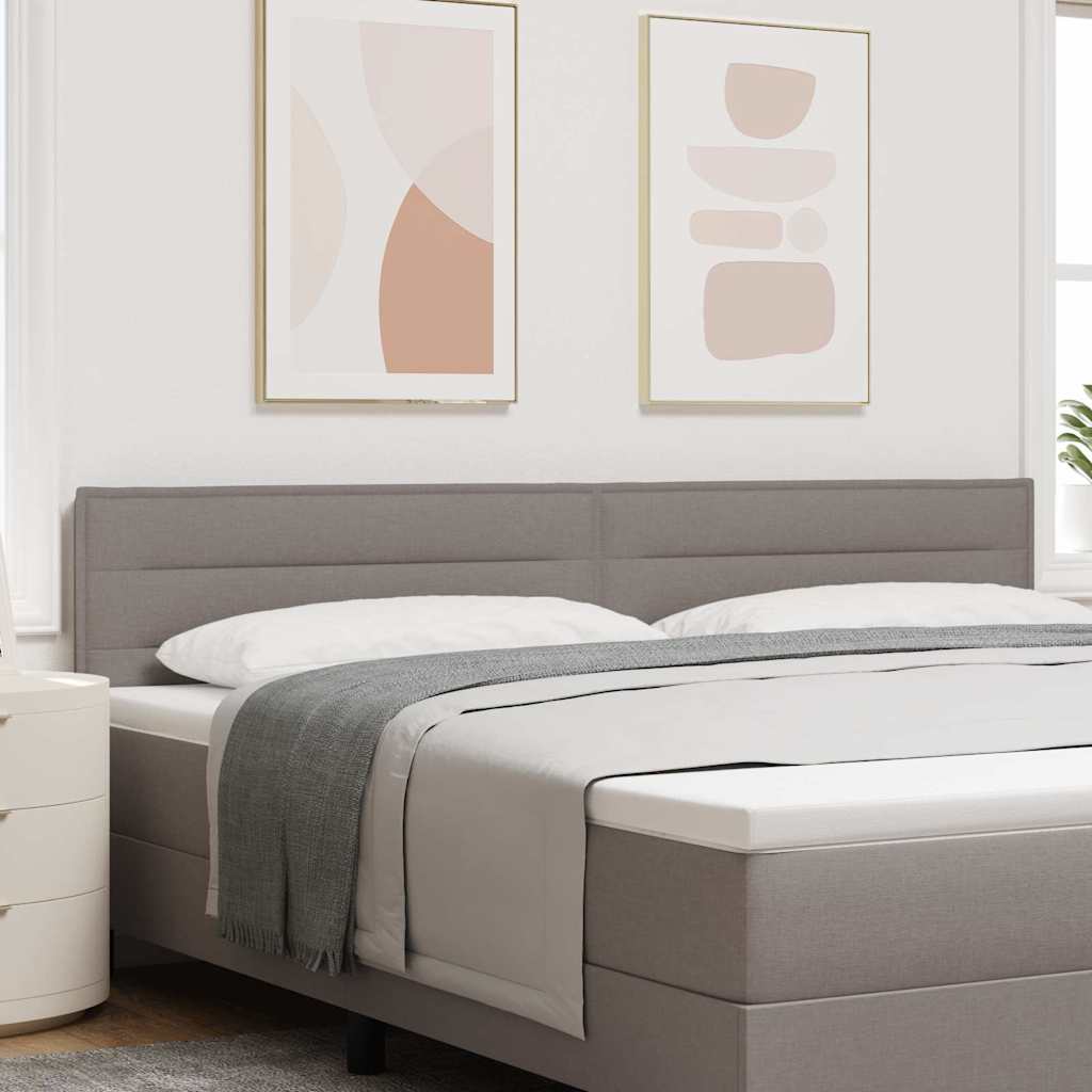 Vidaxl led hoofdbord taupe stof