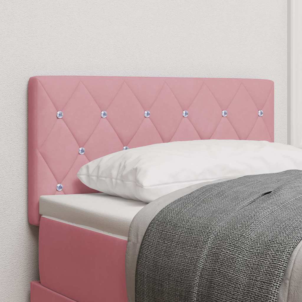 Vidaxl led hoofdbord met led-stripverlichting roze 80 cm fluweel