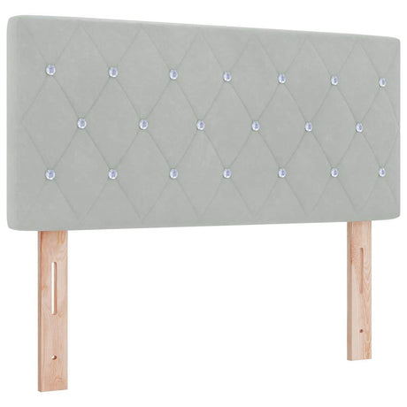 Vidaxl led hoofdbord met hoofdeinde lichtgrijs 100 cm fluweel