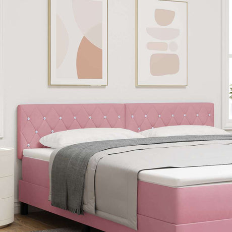 Vidaxl led hoofdbord met led-stripverlichting roze 180 cm fluweel
