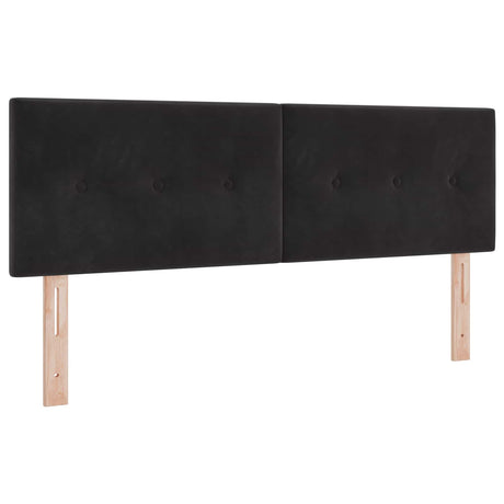 Vidaxl led hoofdbord met led-stripverlichting zwart 144 cm fluweel