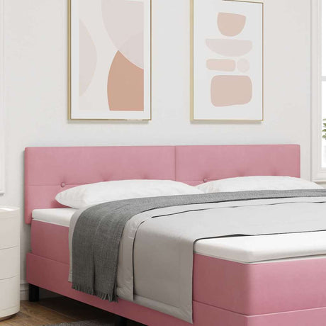 Vidaxl led hoofdbord met led-stripverlichting roze 180 cm fluweel