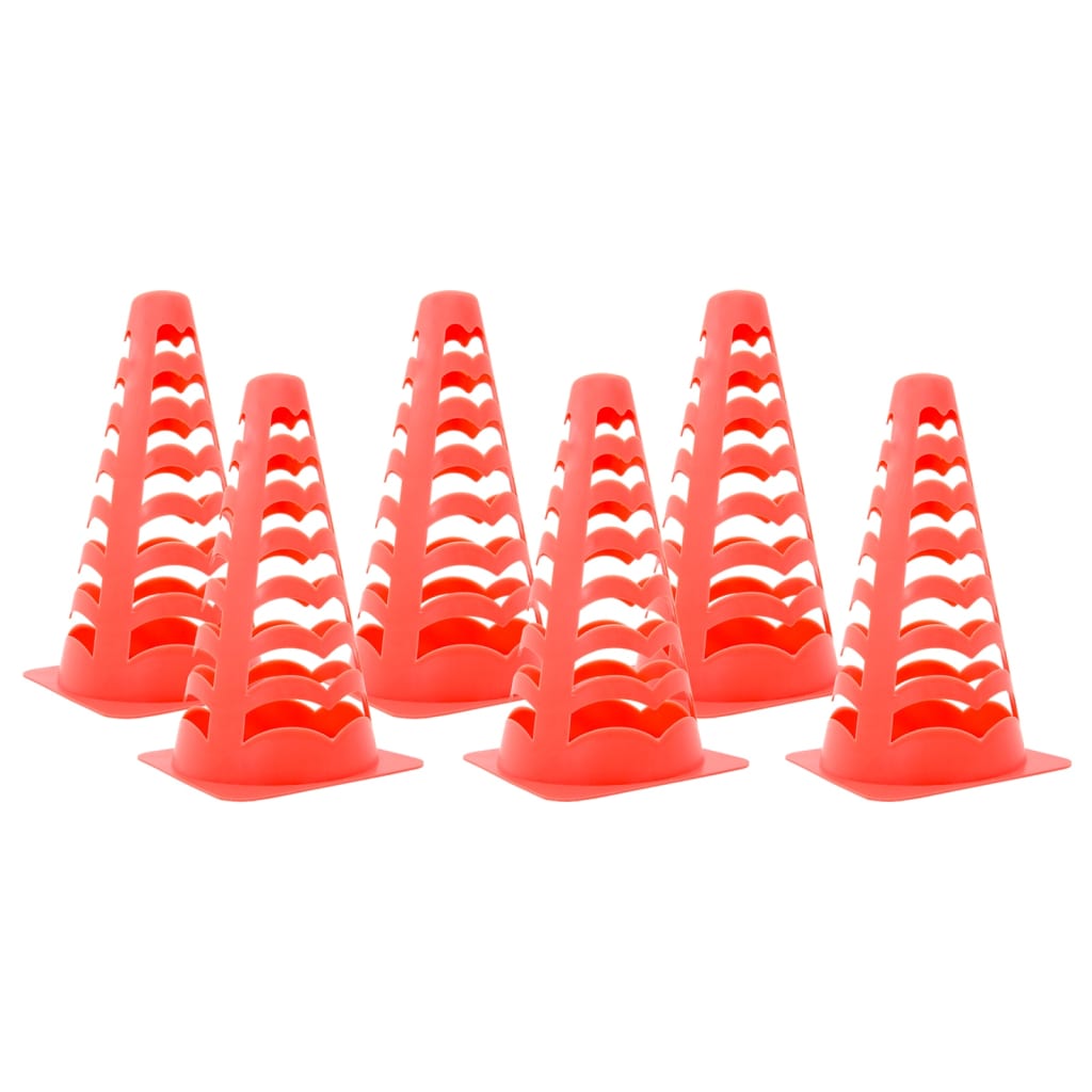 Vidaxx Fußballfiguren 6 Stück stapelbar 13x13x22,5 cm orange