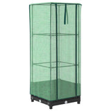 Vidaxx Pflanzgefäß erhöht mit Gewächshausabdeckung 40x40x123 cm Rattanoptik