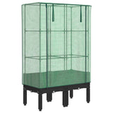 VidaXL Pflanzkübel erhöht mit Gewächshausabdeckung 80x40x140 cm Rattanoptik
