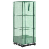Vidaxx Pflanzgefäß erhöht mit Gewächshausabdeckung 40x40x123 cm Rattanoptik