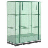 Vidaxx Pflanzkübel erhöht mit Gewächshausabdeckung 80x40x123 cm Rattanoptik