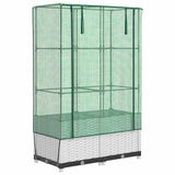 VidaXL Pflanzkübel erhöht mit Gewächshausabdeckung 80x40x138 cm Rattanoptik