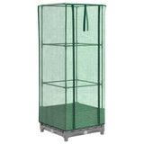 Vidaxx Pflanzgefäß erhöht mit Gewächshausabdeckung 40x40x123 cm Rattanoptik