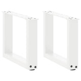 Vidaxl salontafelpoten 2 st u-vormig 30x(30-31) cm staal wit