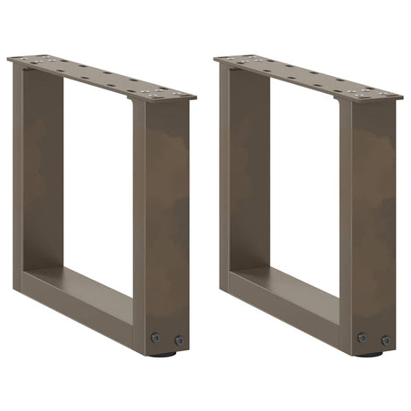 Vidaxl salontafelpoten 2 st u-vormig 40x(30-31) cm staal naturel