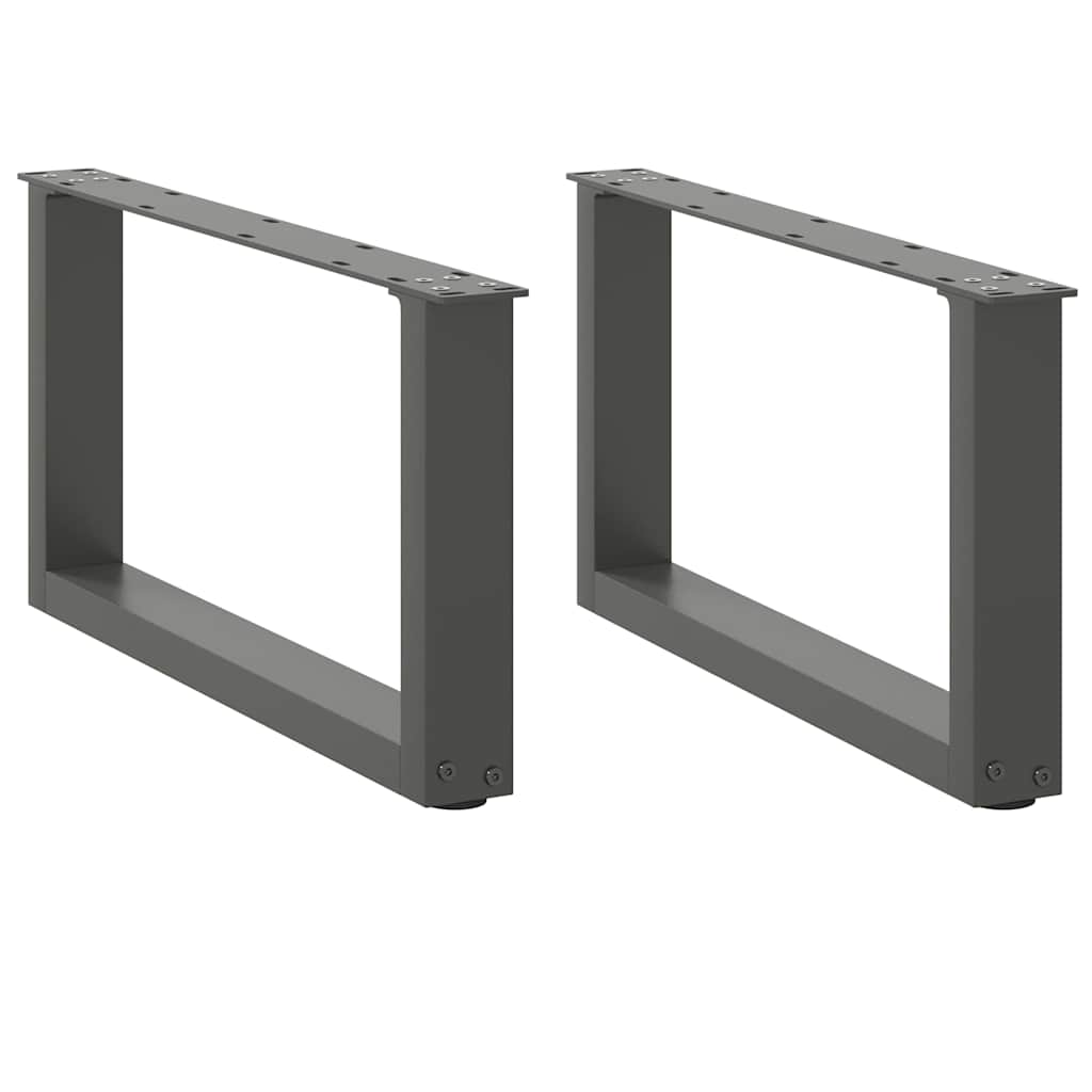Vidaxl salontafelpoten 2 st u-vormig 70x(30-31) cm staal antraciet