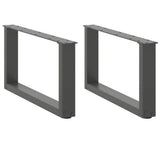 Vidaxl salontafelpoten 2 st u-vormig 70x(30-31) cm staal antraciet