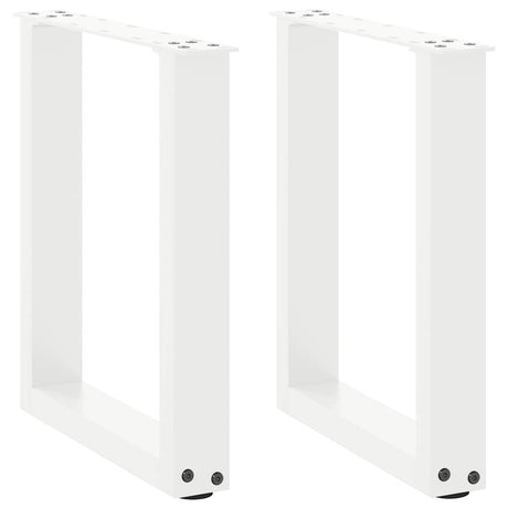 Vidaxl salontafelpoten 2 st u-vormig 28x(42-43) cm staal wit