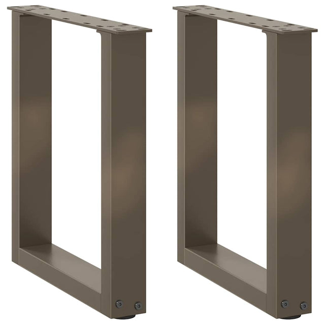 Vidaxl salontafelpoten 2 st u-vormig 28x(42-43) cm staal naturel
