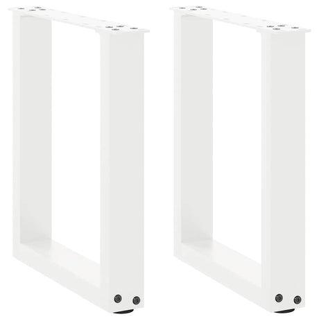 Vidaxl salontafelpoten 2 st u-vormig 38x(42-43) cm staal wit