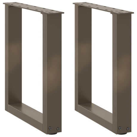 Vidaxl salontafelpoten 2 st u-vormig 38x(42-43) cm staal naturel