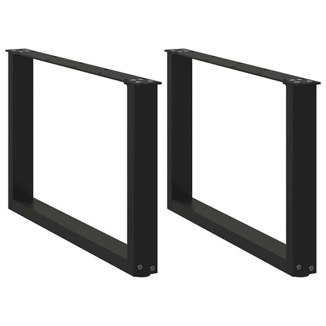Vidaxl salontafelpoten 2 st u-vormig 60x(42-43) cm staal zwart